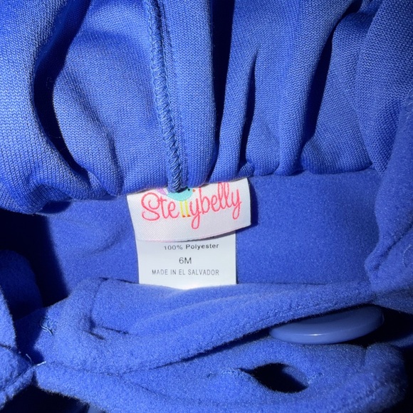 Stevybelly Blue Kids Pea Coat with hood - Picture 2 of 4
